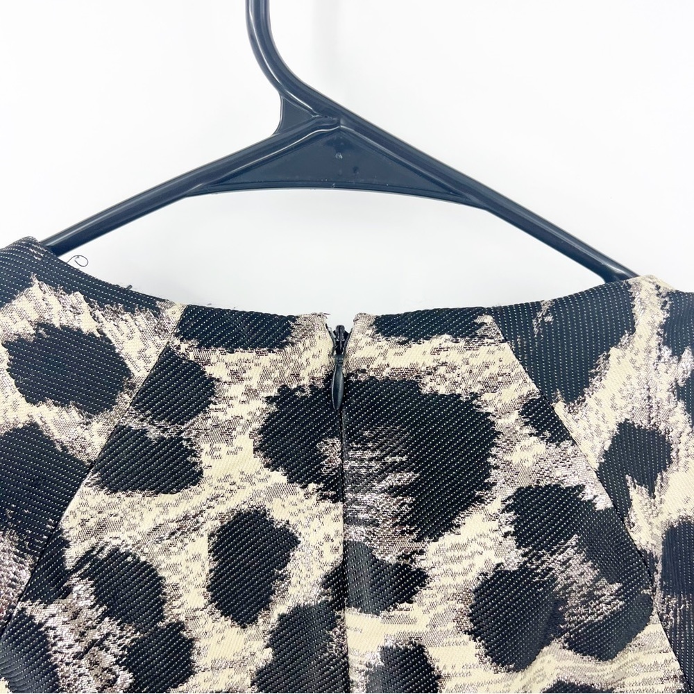 ✅TIBI LEOPARD PRINT CAP SLEEVE MINI‎ DRESS SIZE 4 - Picture 4 of 10